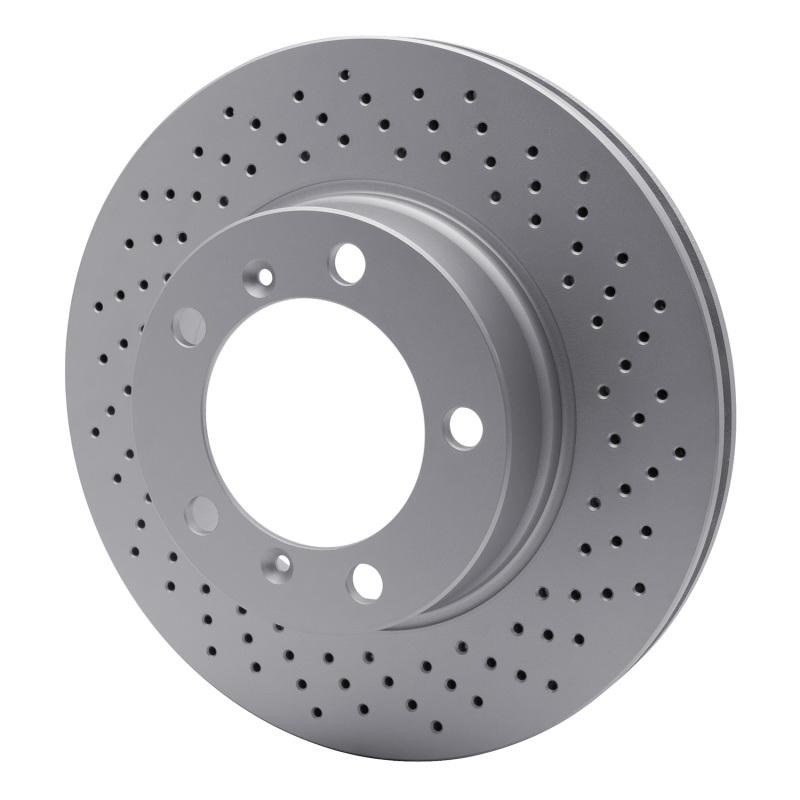 Porsche Cayman Brake Rotor (1) - Right Front - R1 Concepts - Drilled GeoSPEC Coated - `05-`08